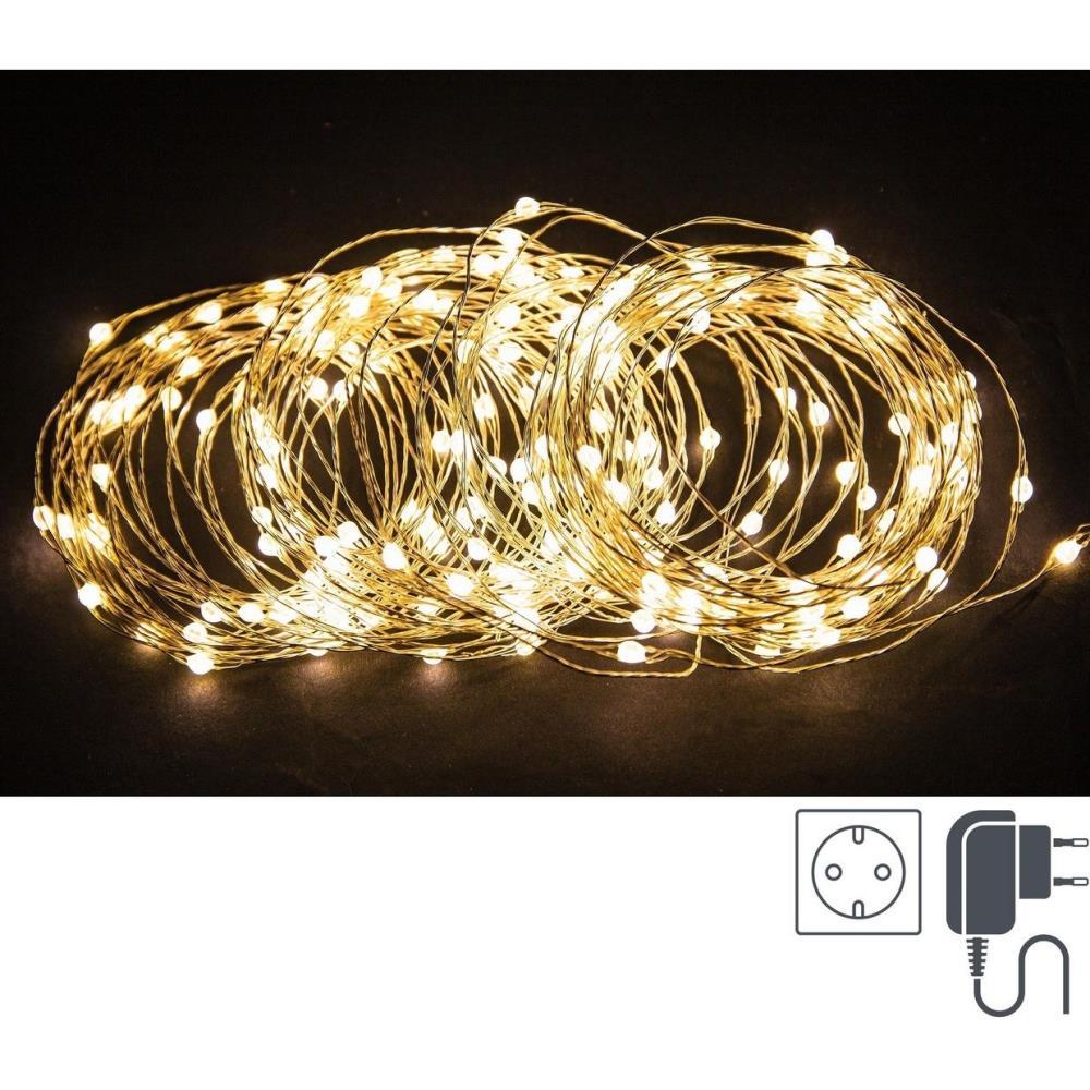 Luzes de Natal 33m 300 Microled Branco Quente