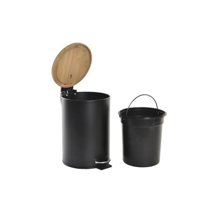 Balde do Lixo Metal e Bambu