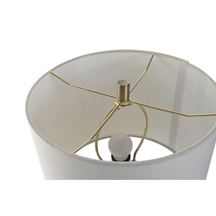 Candeeiro de Mesa Branco e Dourado