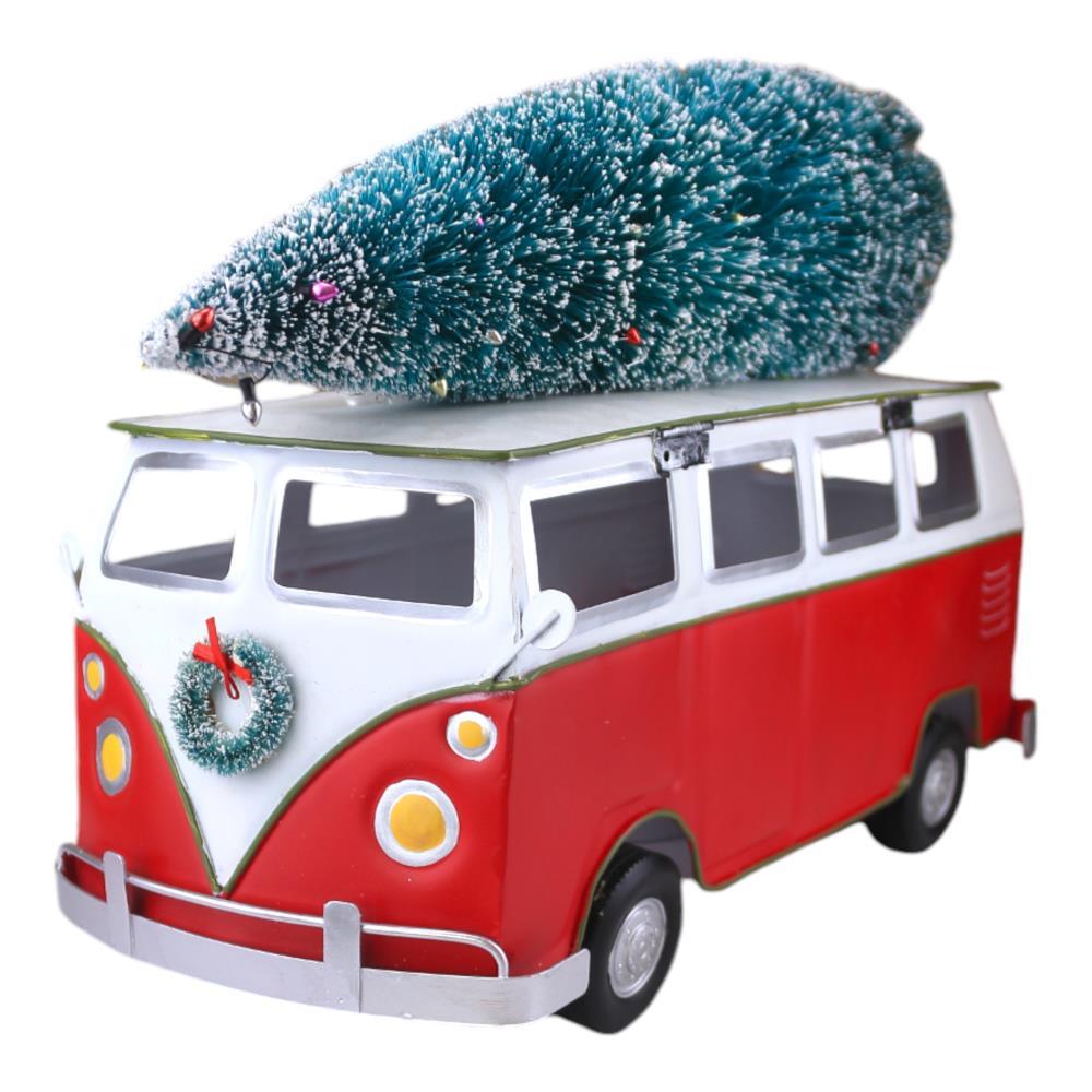 Carrinha de Natal Vermelho e Branco 46cm