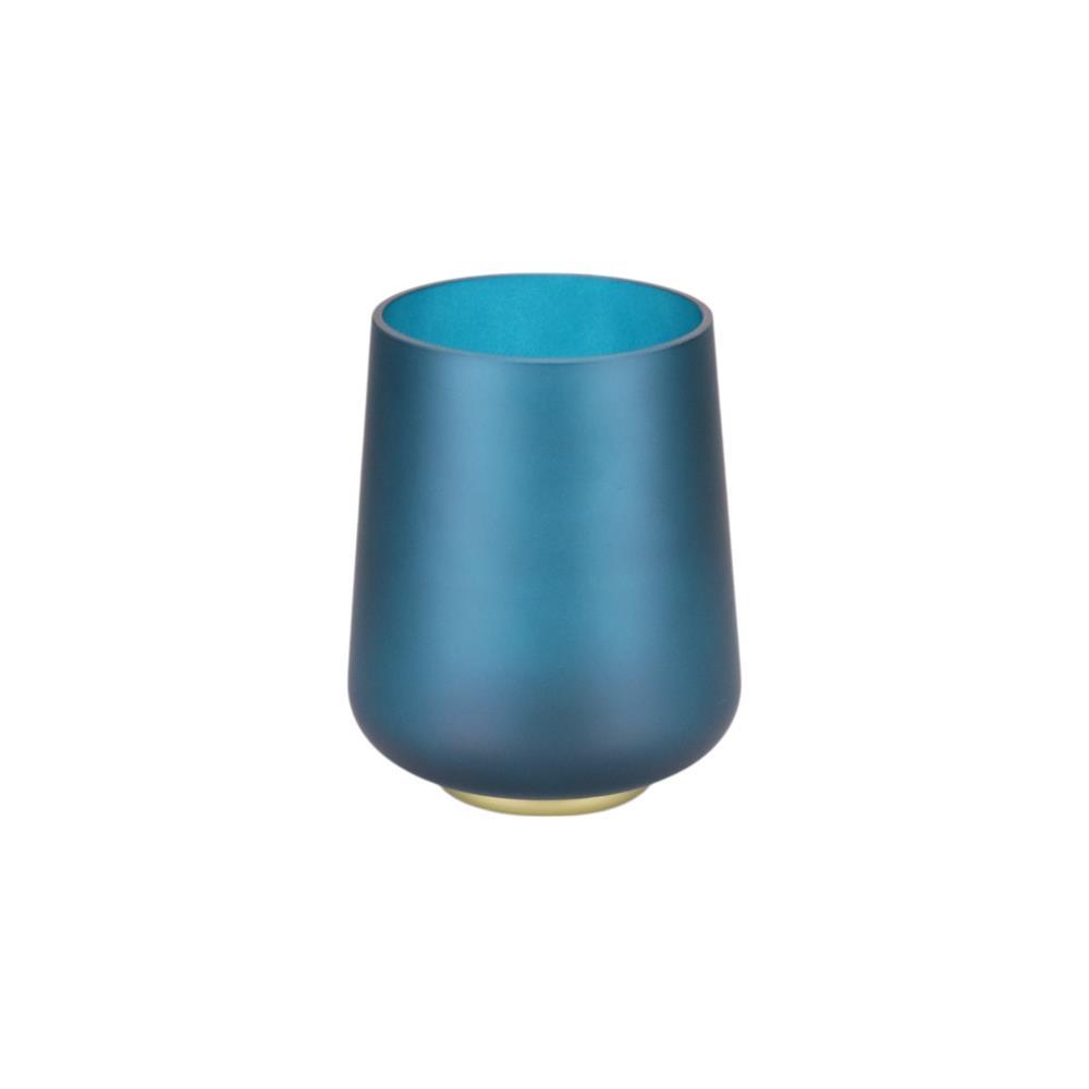 Castiçal de Vidro Azul