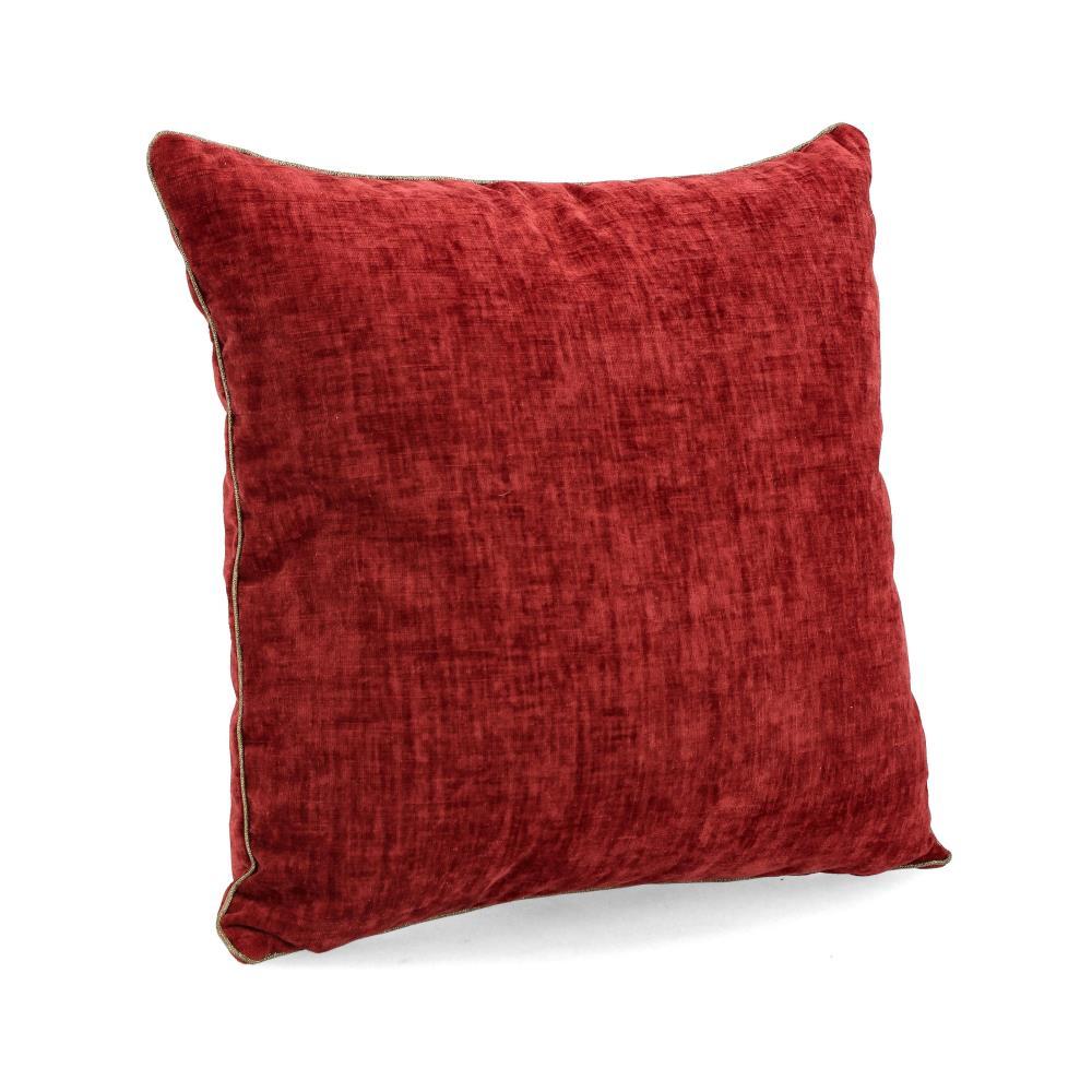 Almofada de Natal Vermelha com Rebordo Dourado