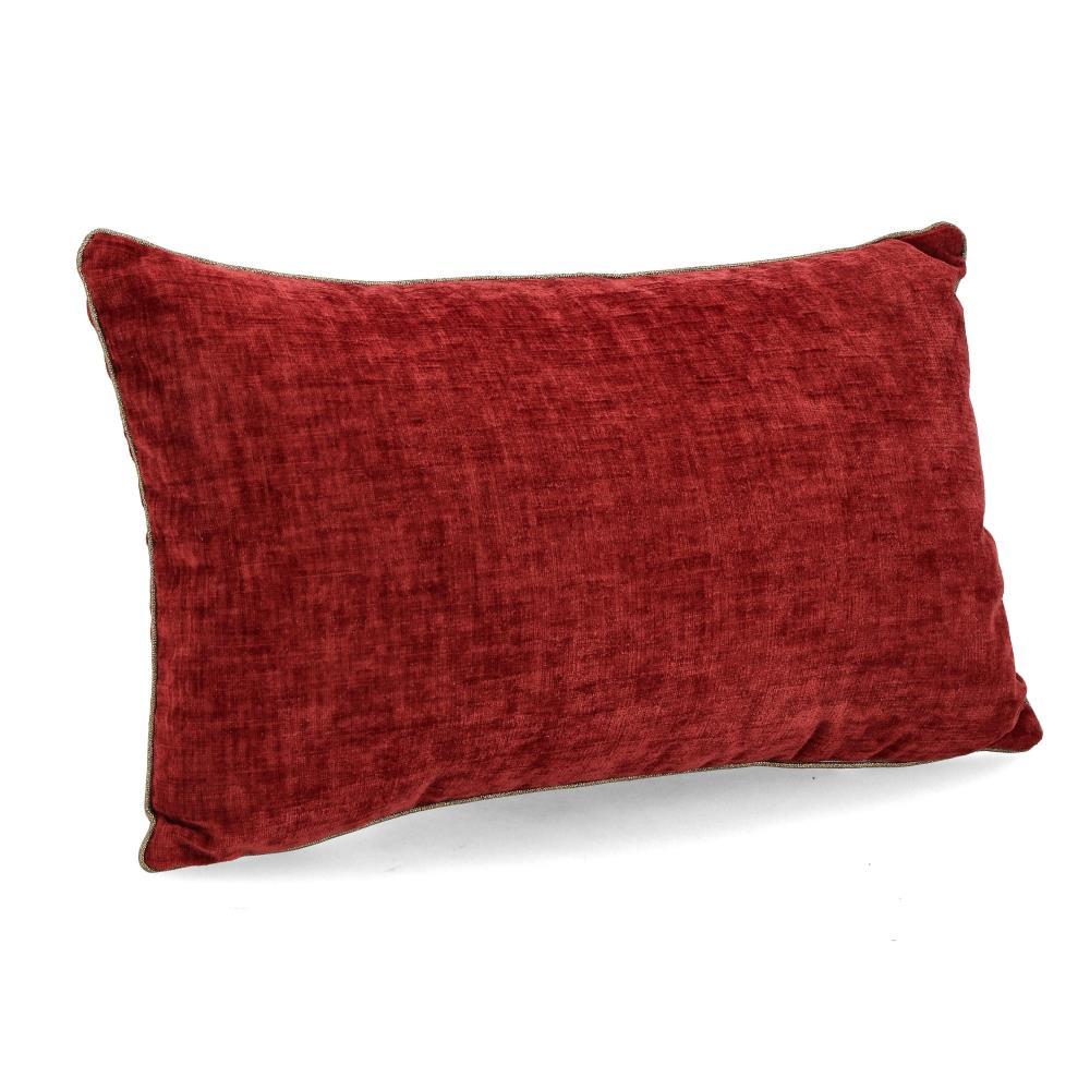 Almofada de Natal Vermelha com Rebordo Dourado