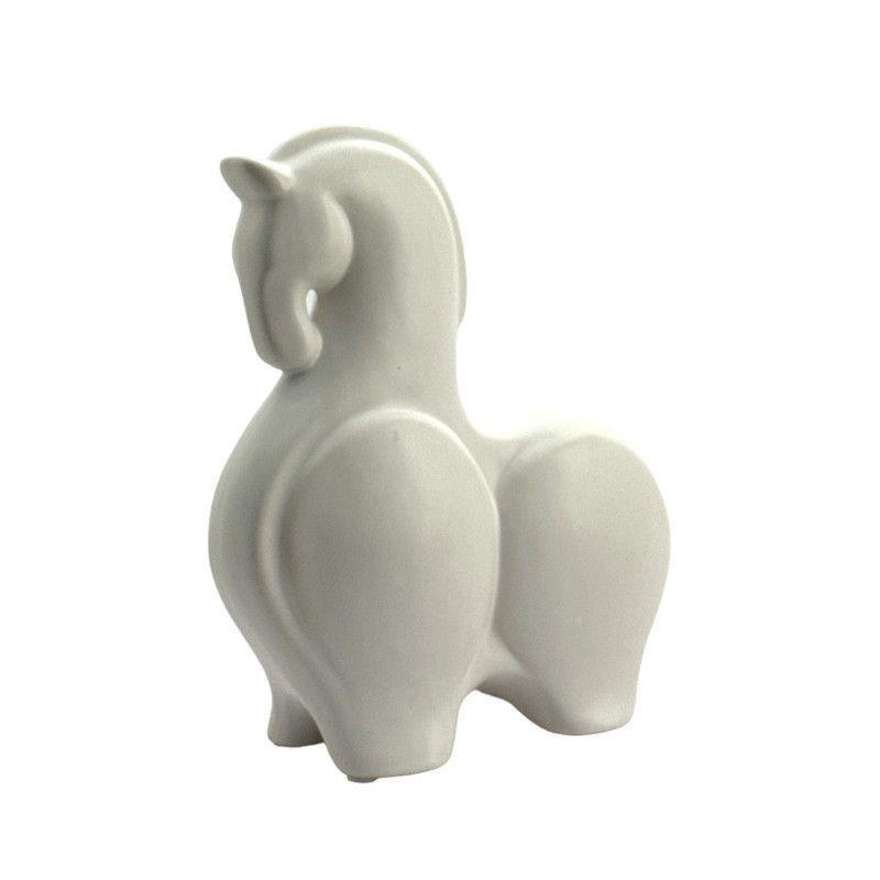 Escultura Cavalo Branco Mate