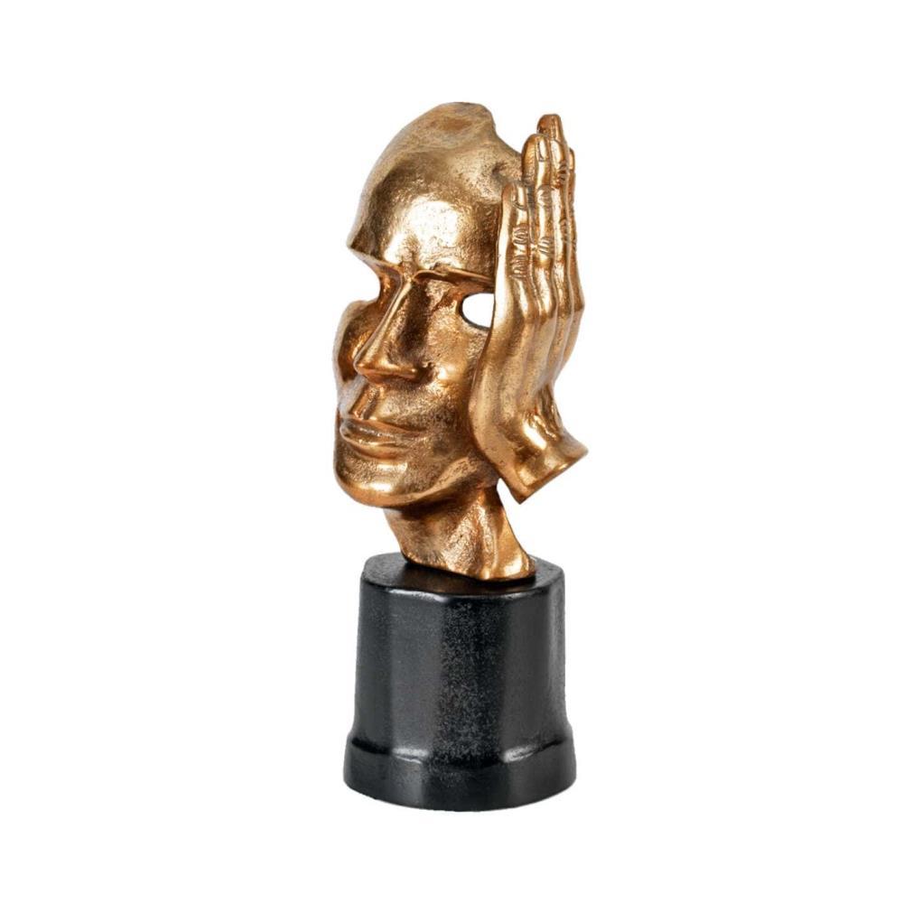 Escultura Metal Cara Homem