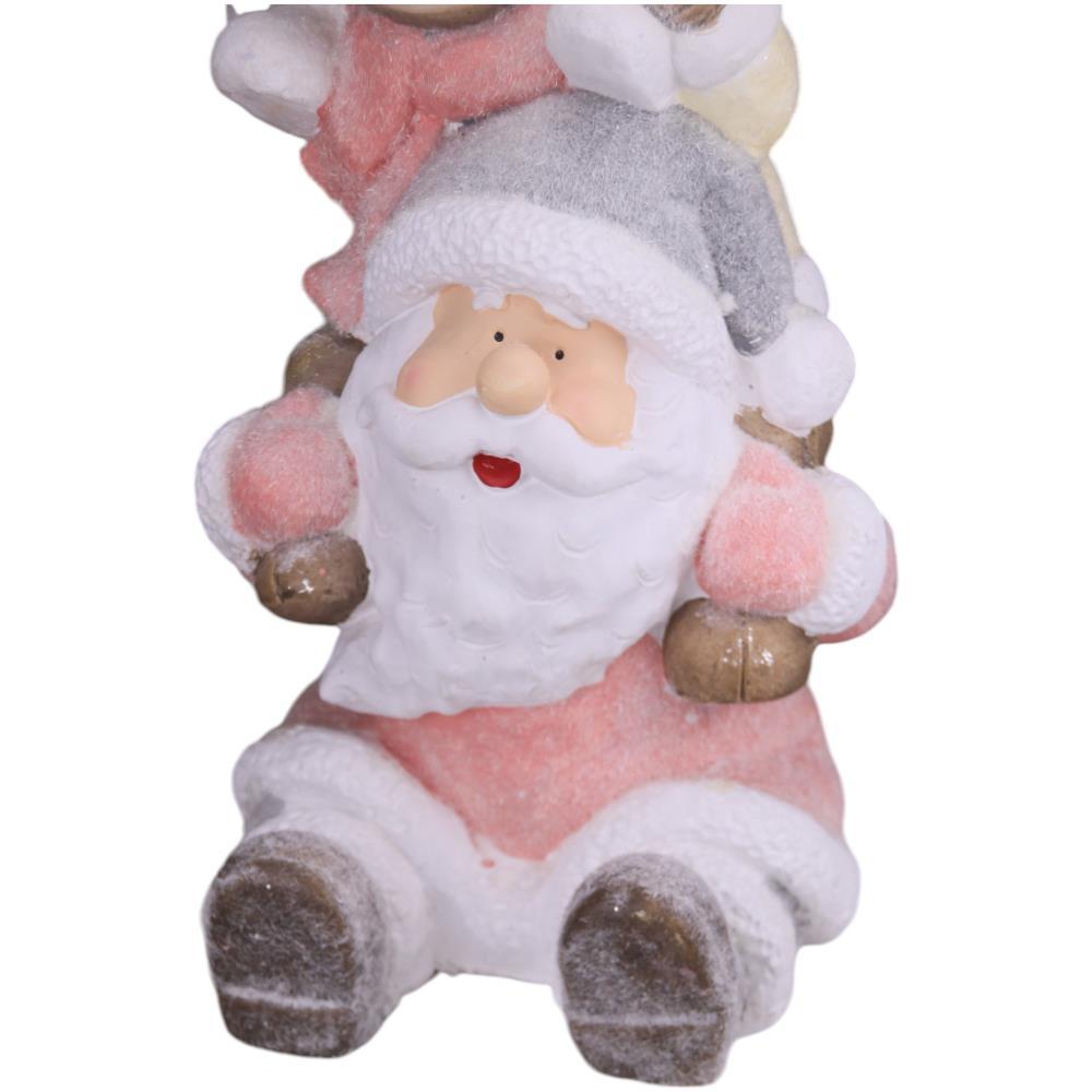 Figura de Natal c/Led Pai Natal, Rena e Boneco de Neve