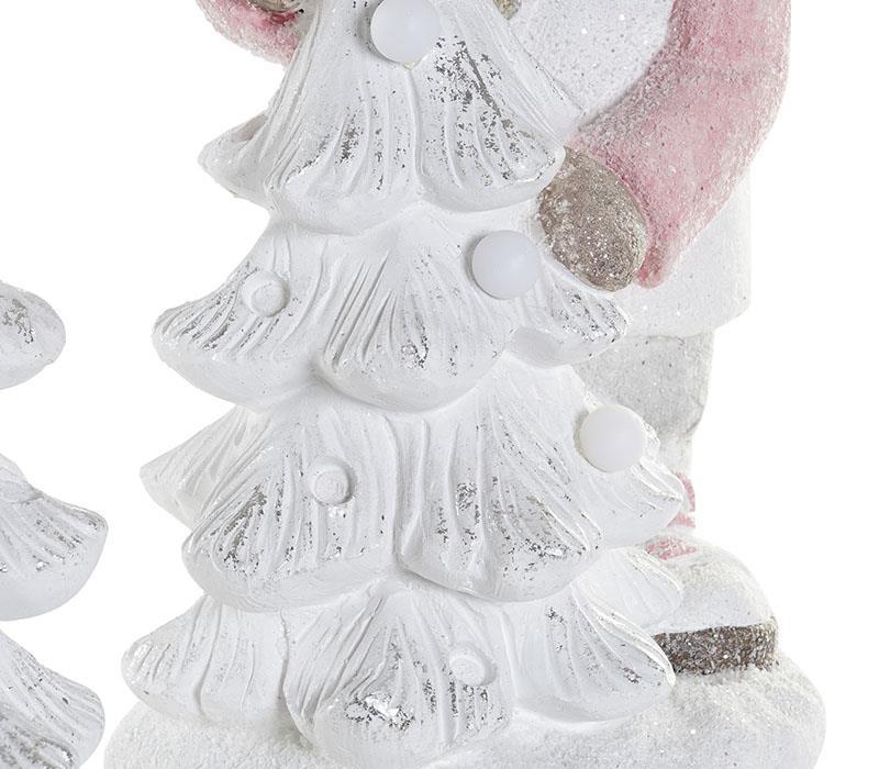 Figura de Natal c/Led Meninos e Árvore de Natal 43cm