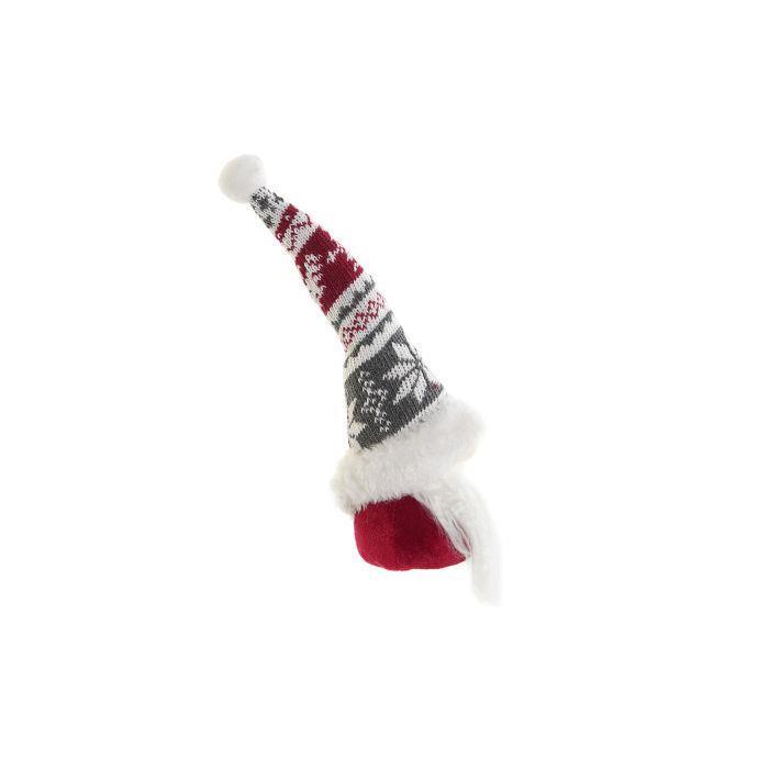 Pai Natal c/Led Vermelho e Cinzento 25cm 1 Unidade