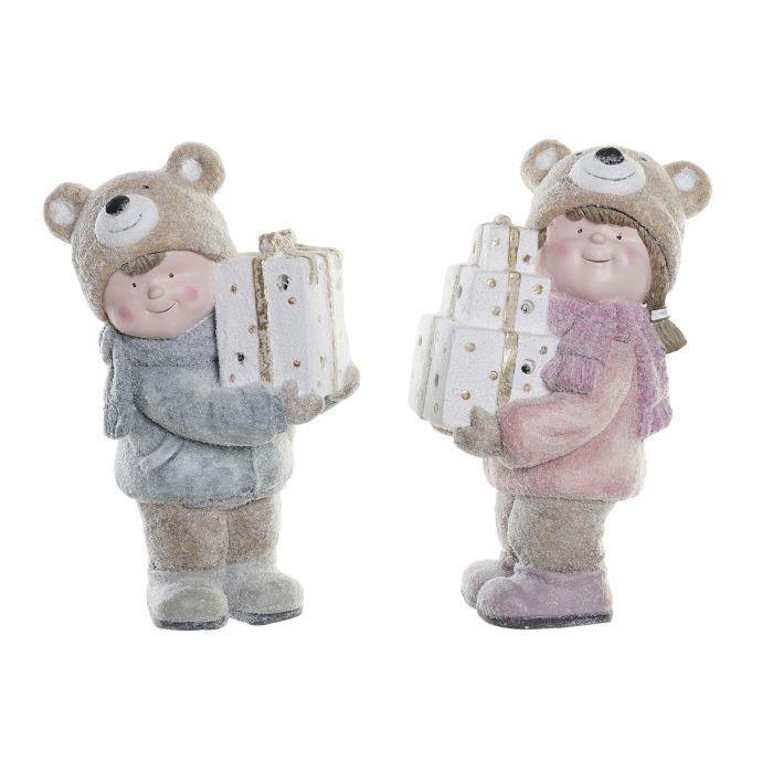 Figura de Natal Criança c/Presente 38cm
