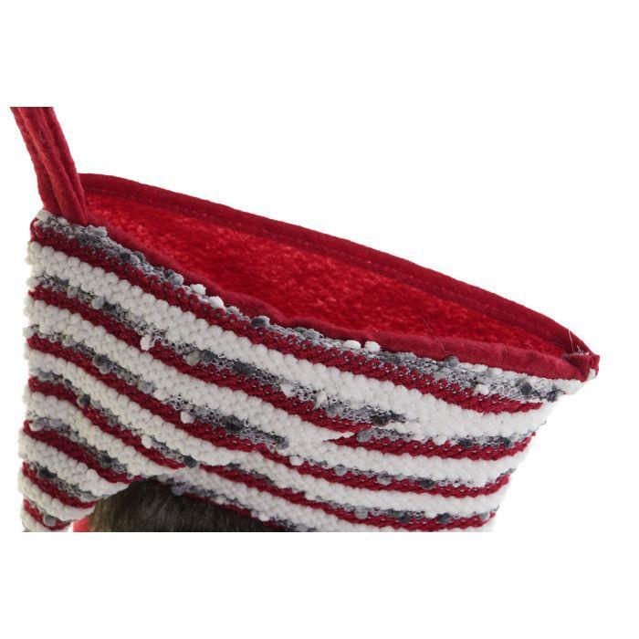 Meia de Natal Pai Natal Cinzento e Vermelho 1 Unidade