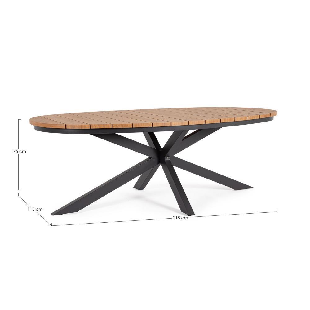 Mesa de Jardim Oval Zelmar Antracite