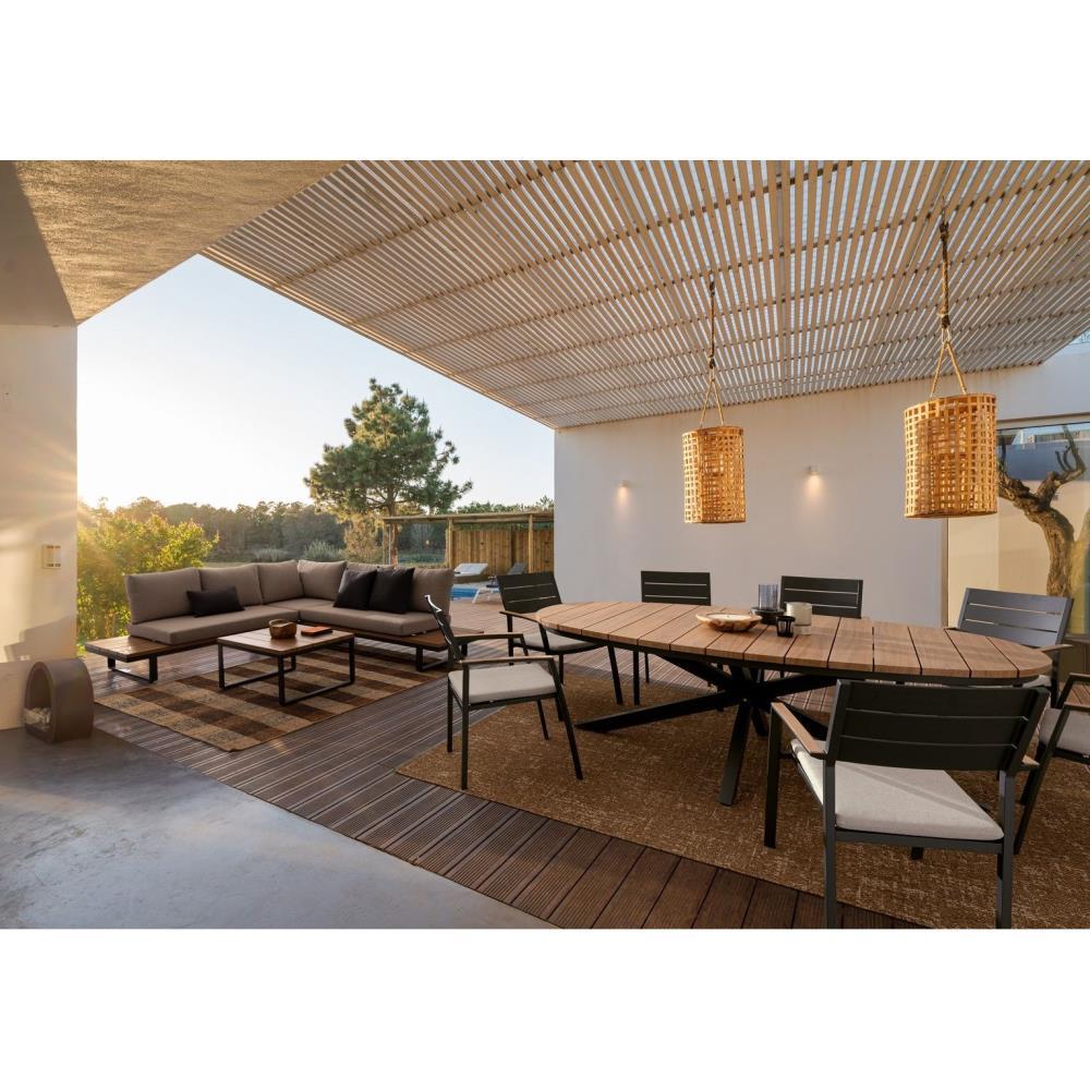 Mesa de Jardim Oval Zelmar Antracite