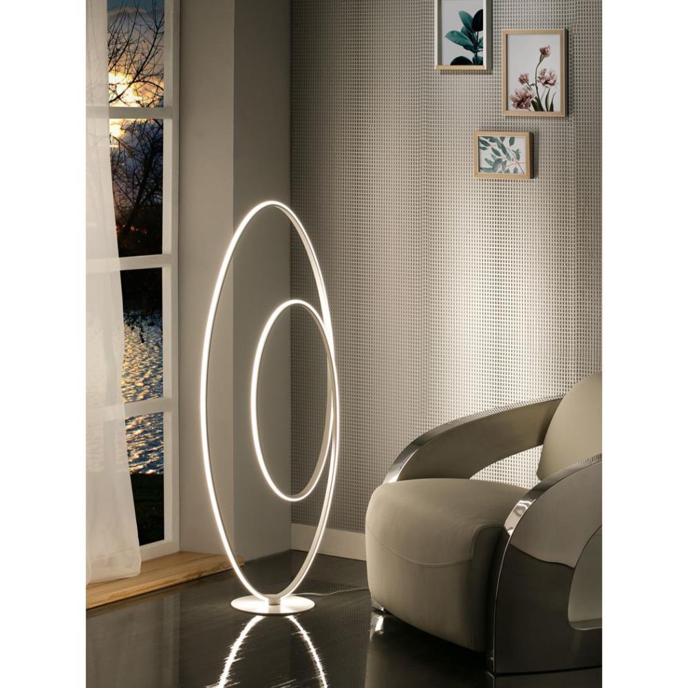 Candeeiro de Pé Loop Branco