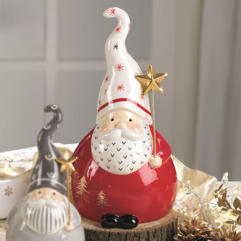Pai Natal Vermelho e Branco 28cm