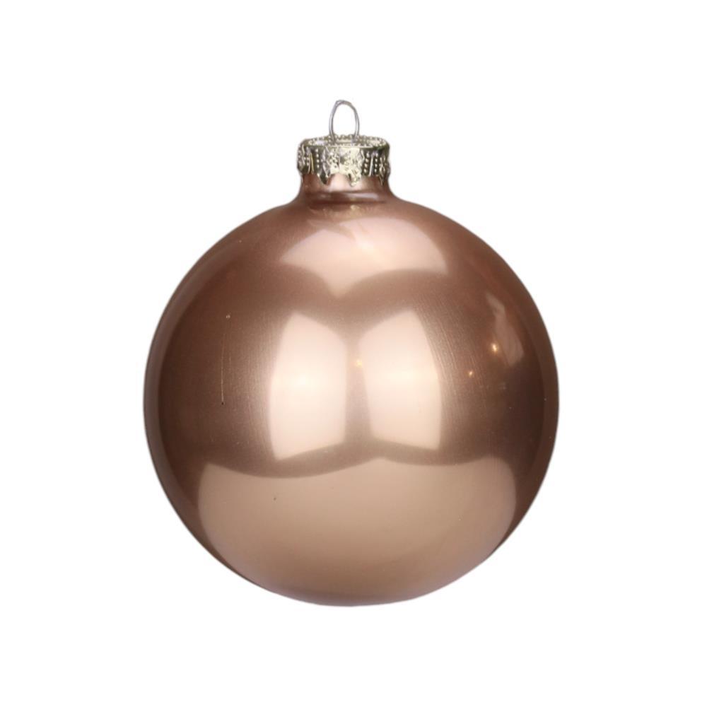 Bola de Natal Bege Deserto 10cm 1 Unidade