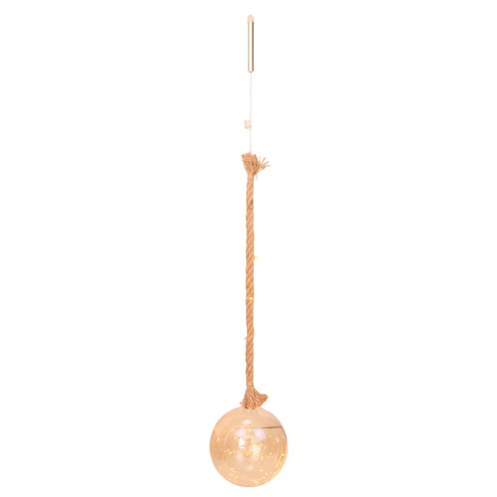 Bola de Natal Âmbar c/Luz 20cm a Pilhas