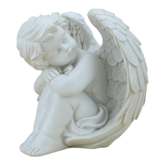 Figura de Anjo Sentado c/Asas 21cm
