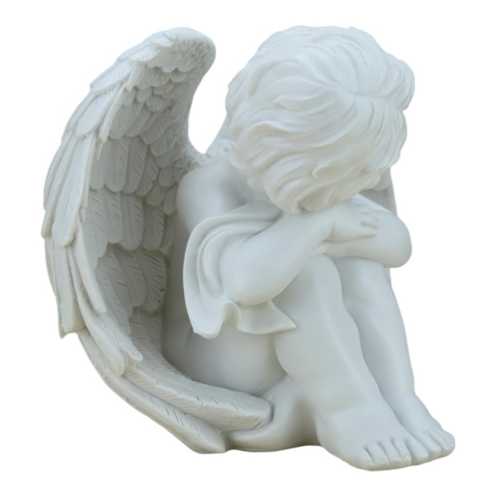 Figura de Anjo Sentado c/Asas 21cm