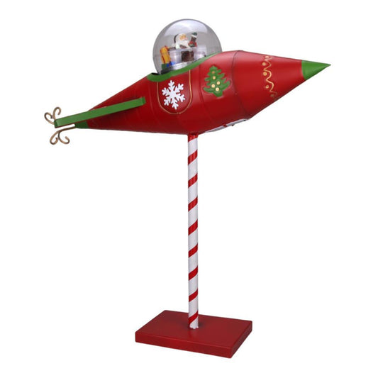Pai Natal no Foguetão c/Led