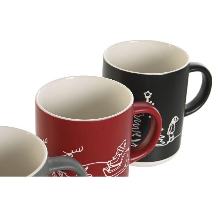Caneca de Natal Vermelho, Verde e Cinzento 360ml 1 Unidade