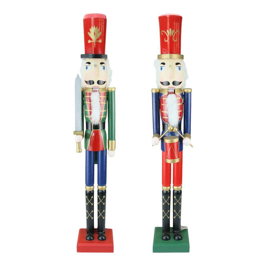 Quebra-Nozes Azul e Vermelho 76cm