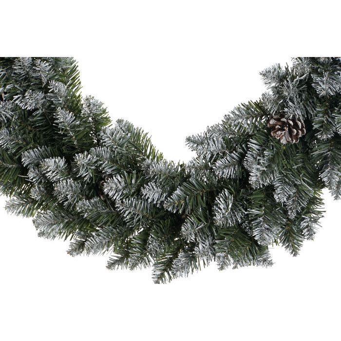 Coroa de Natal Verde c/Neve 60cm