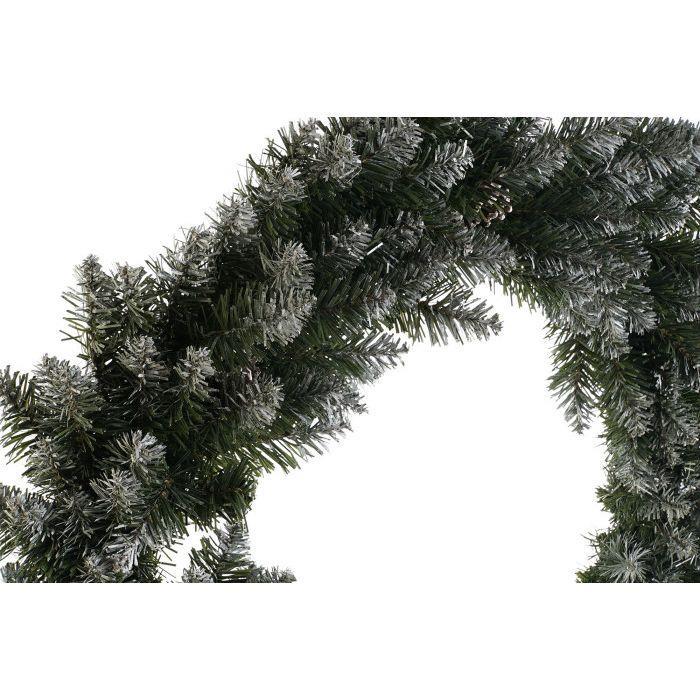Coroa de Natal Verde c/Neve 60cm