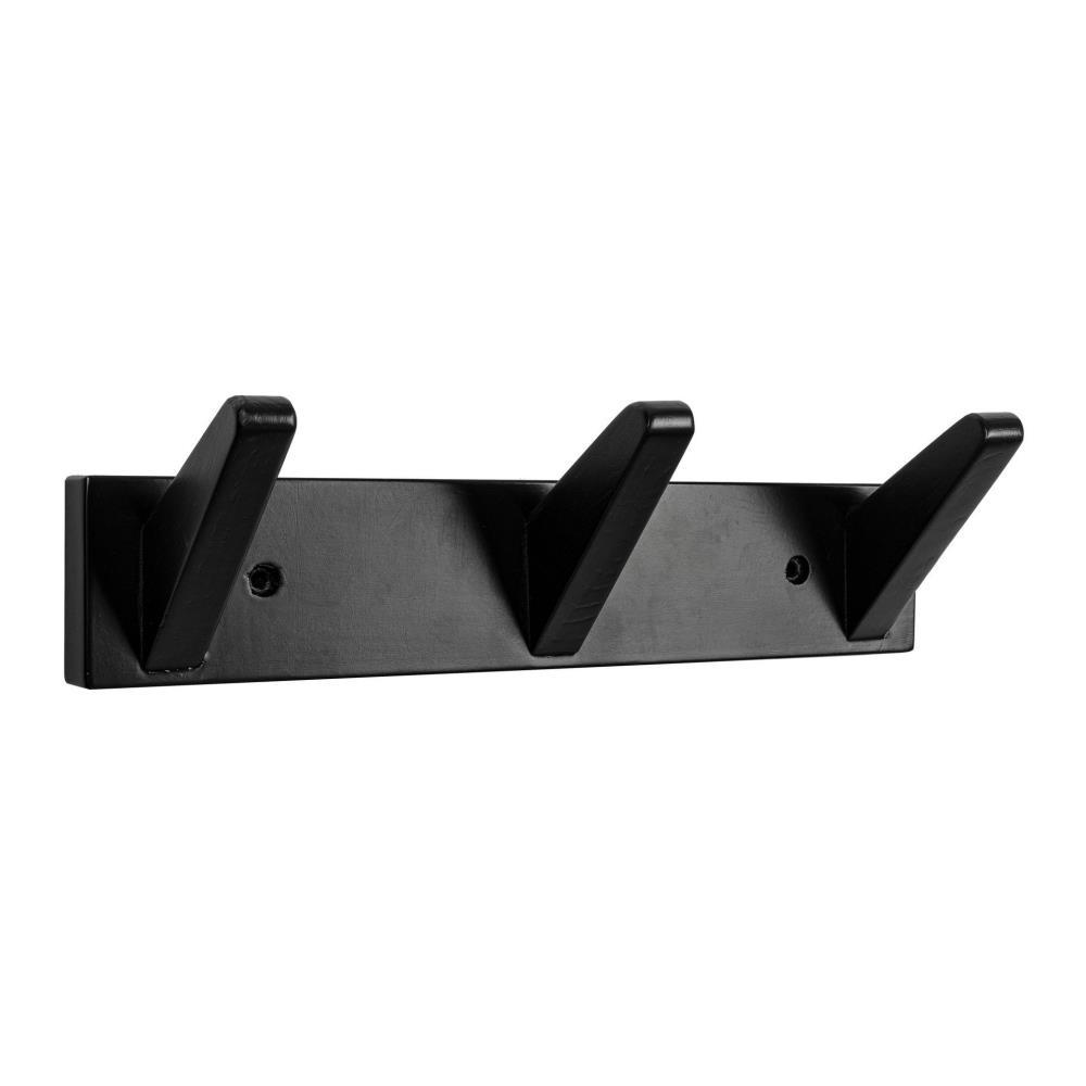 Cabide de Parede 3 Ganchos Preto