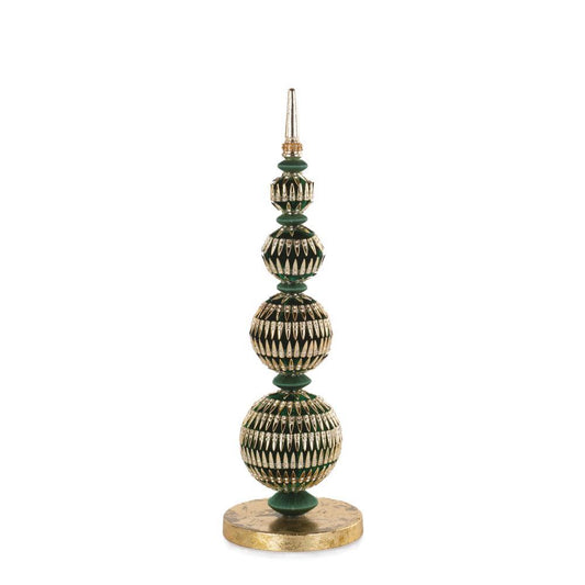 Piramide Bolas de Natal Verde 40cm