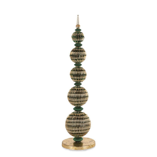 Piramide Bolas de Natal Verde 60cm