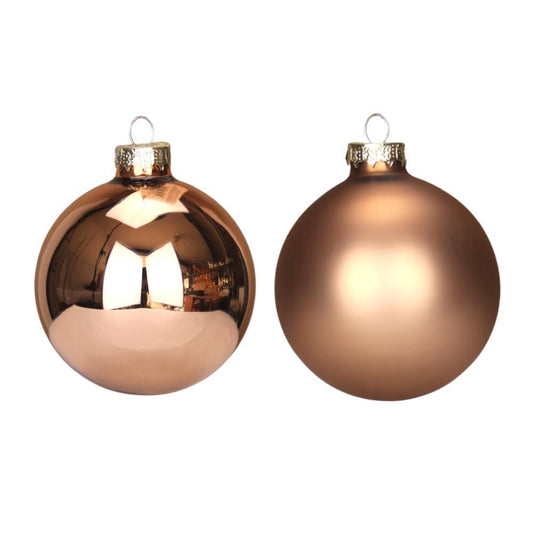 Bolas de Natal Bege 8cm Conjunto de 12 Unidades