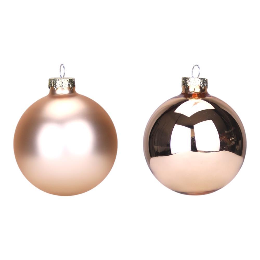 Bolas de Natal Champanhe 8cm Conjunto de 12 Unidades