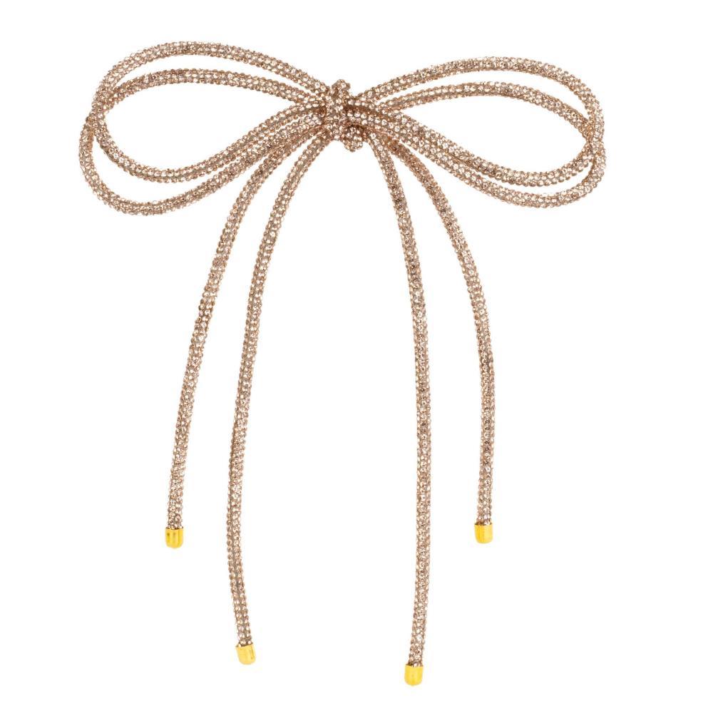 Enfeite de Natal Laço Dourado Grande Conjunto de 4 Unidades