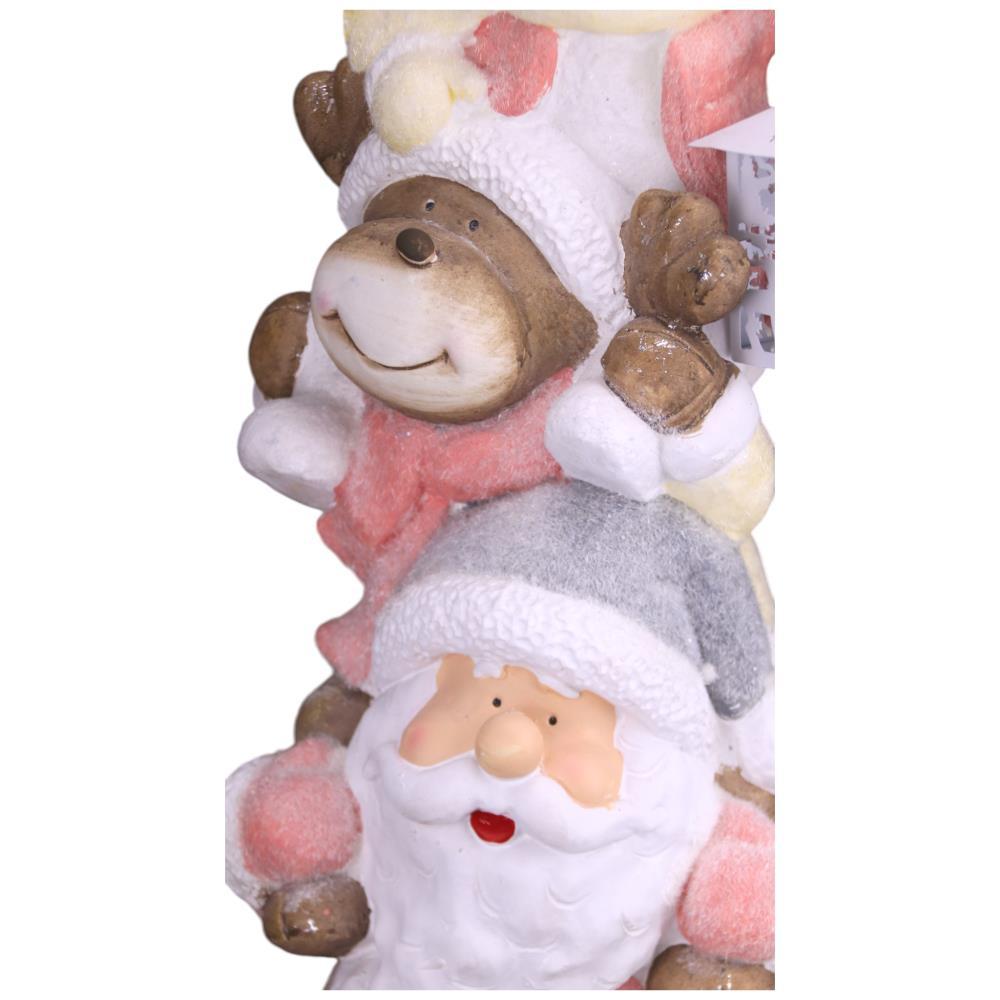 Figura de Natal c/Led Pai Natal, Rena e Boneco de Neve
