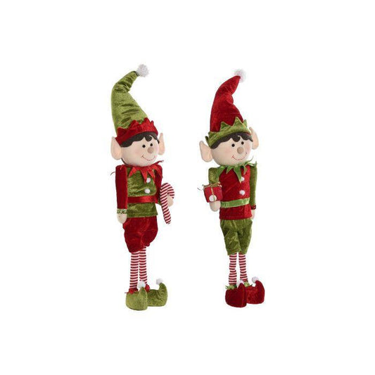 Elfo de Natal Verde e Vermelho 64cm 1 Unidade