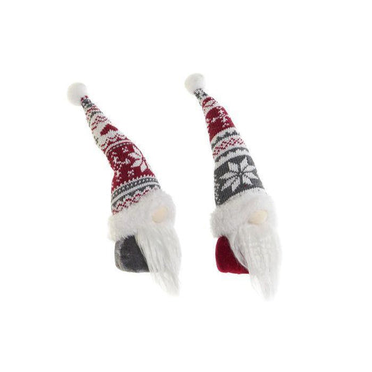 Pai Natal c/Led Vermelho e Cinzento 25cm 1 Unidade