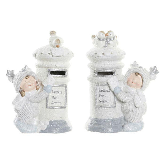 Figura de Natal c/Led Meninos e Caixa de Correio 39cm