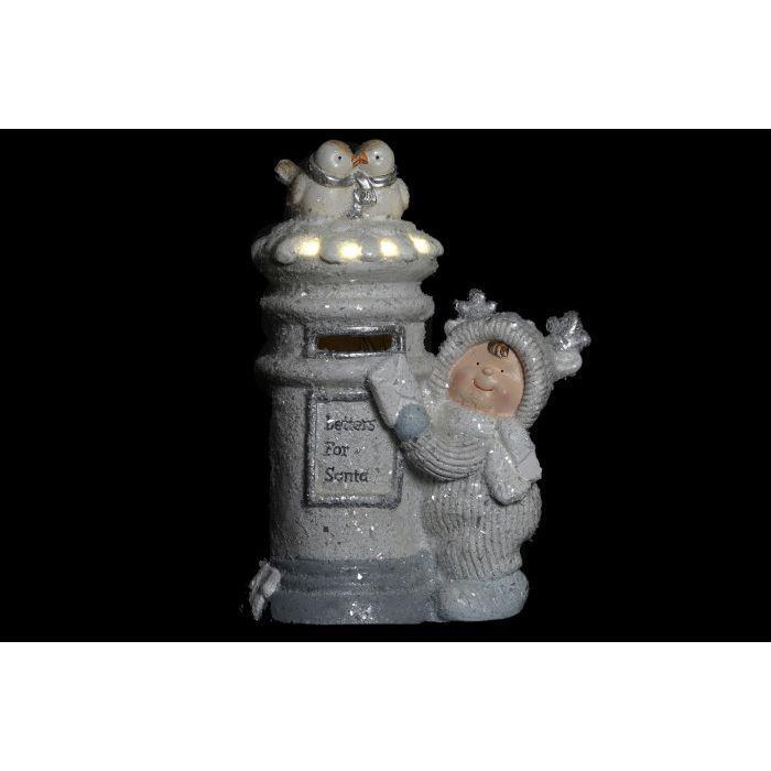 Figura de Natal c/Led Meninos e Caixa de Correio 39cm
