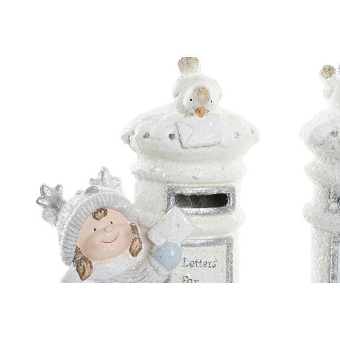 Figura de Natal c/Led Meninos e Caixa de Correio 39cm