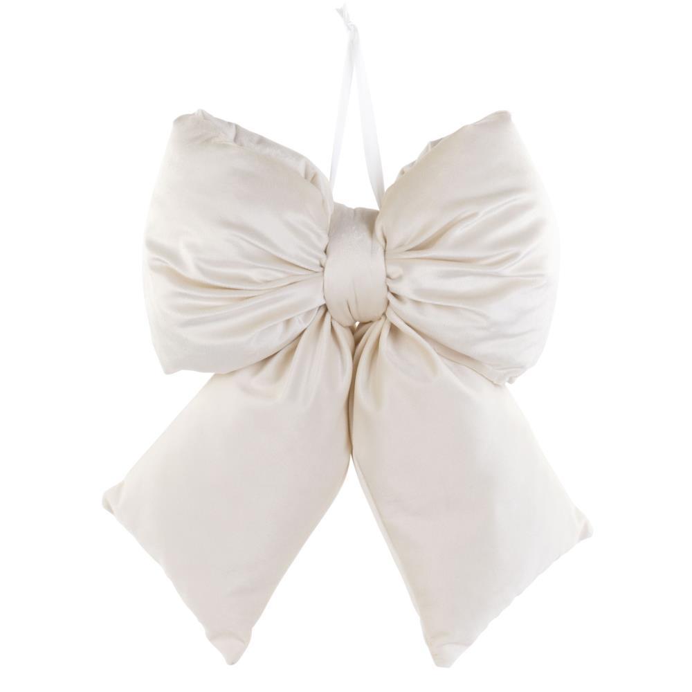 Enfeite de Natal Laço Branco Grande 1 Unidade