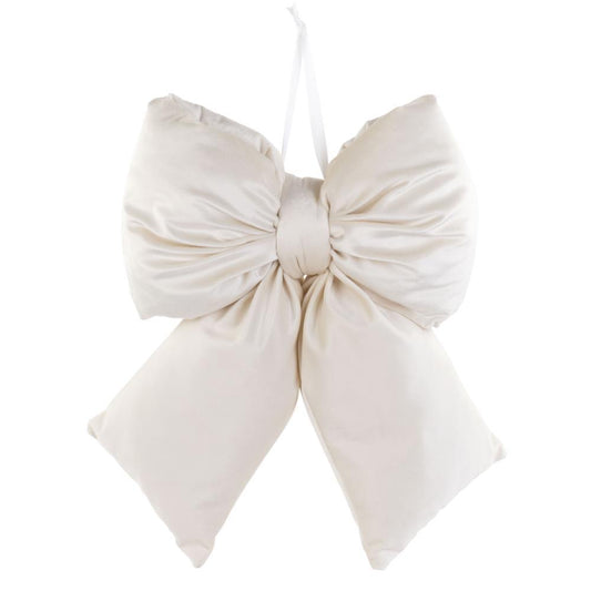 Enfeite de Natal Laço Branco Grande 1 Unidade