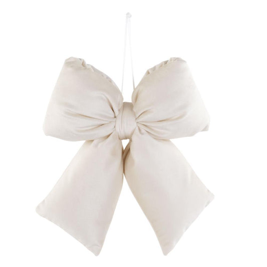 Enfeite de Natal Laço Bege Médio 1 Unidade