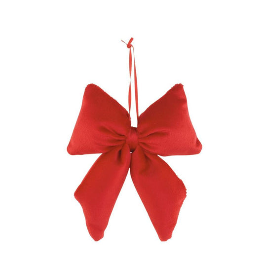 Enfeite de Natal Laço Vermelho Pequeno Conjunto de 12 Uni.