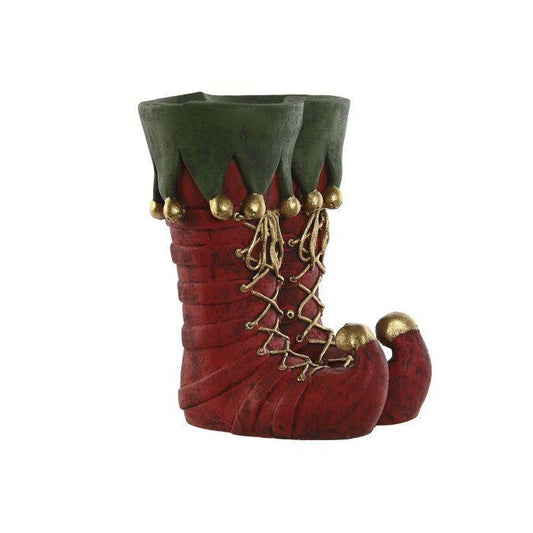 Vaso Botas de Natal Vermelho 38cm