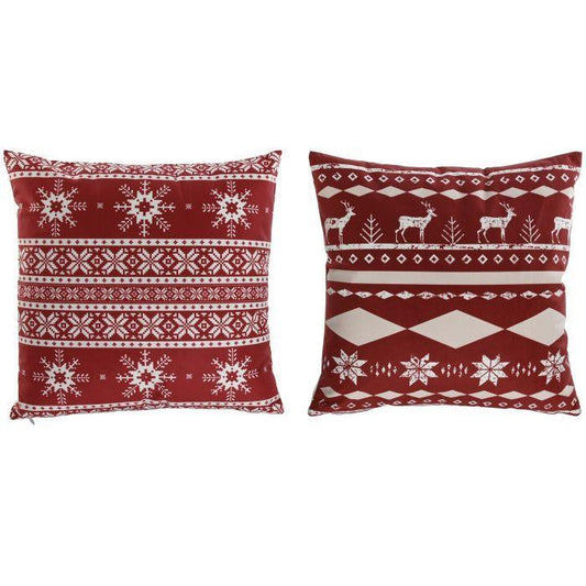 Capa de Almofada de Natal Vermelha 45x45cm 1 Unidade