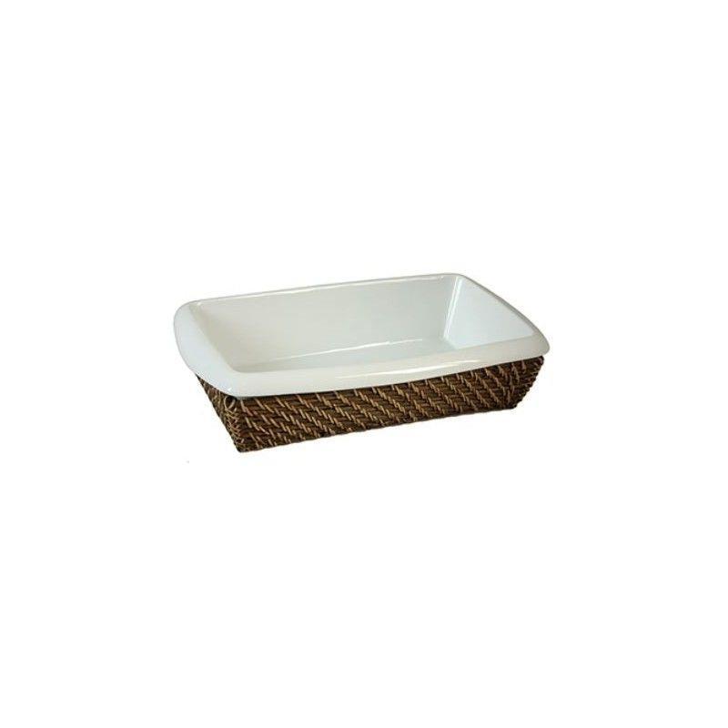 Travessa c/ Cesto de Vime 35x25x9