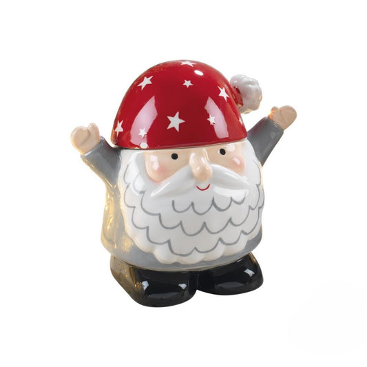 Jarra Pai Natal Vemelha e Cinzenta