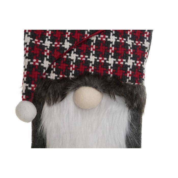 Meia de Natal Pai Natal Cinzento e Vermelho 1 Unidade
