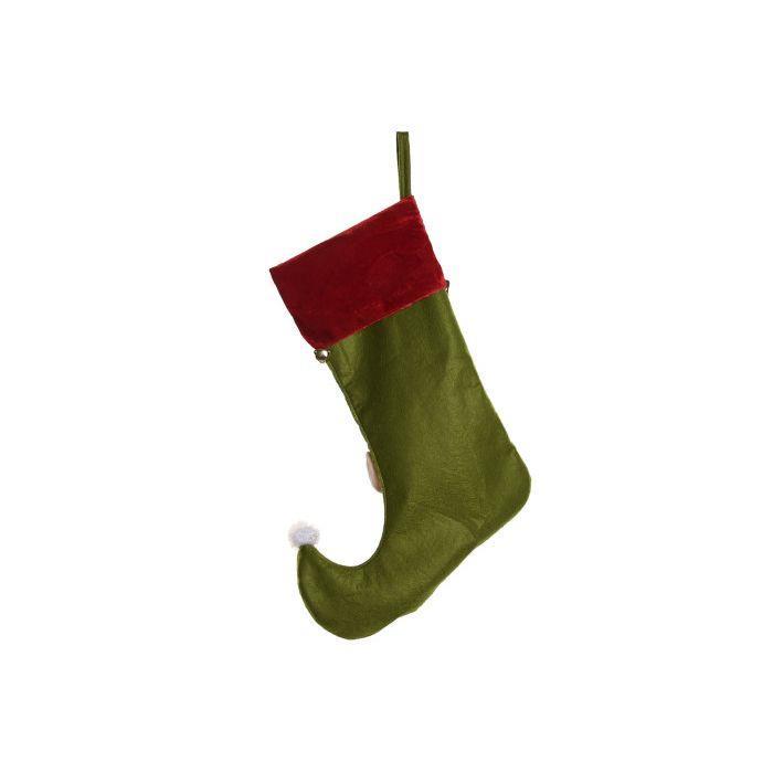 Meia de Natal Elfos Vermelho e Verde 1 Unidade