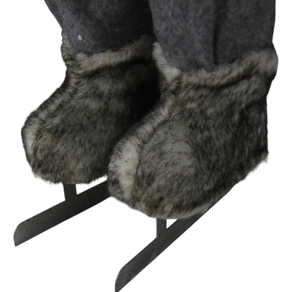 Pai Natal Cinzento c/Patins de Gelo 60cm